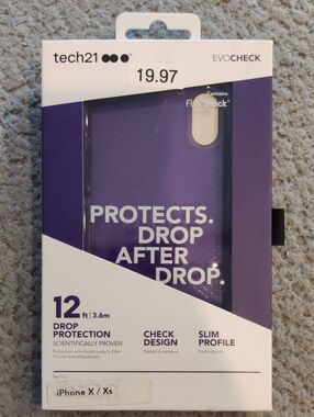 tech21 EvoCheck Purple iPhone X/Xs Case